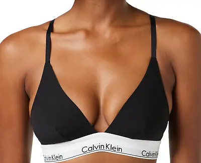 Calvin Klein Modern Cotton Triangle Bra Black Size Medium • £21