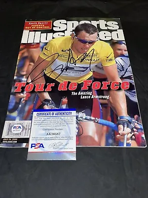£201.91 • Buy Lance Armstrong Signed SI Sports Illustrated Full Magazine PSA/DNA #5