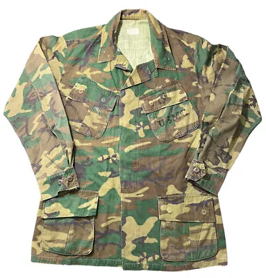 USMC Stamped US Military Cotton Poplin ERDL Tropical Combat Coat Med Reg Vietnam • $124.99