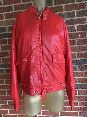 Vintage 80’s Sears Oakbrook Sportswear Zip Jacket Mens Large-Red-Michael Jackson • $35