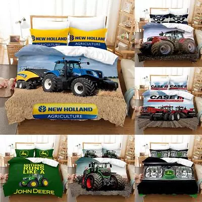 Agriculture Tractor Quilt Duvet Cover Set Bedspread Comforter Cover Doona Cover • $87.99