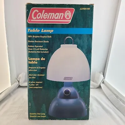 Vtg Coleman Battery Operated Plastic Table Lamp Lantern Model 5370-1900 Open Box • $17.99