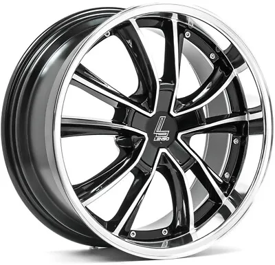 Alloy Wheels 18  Lenso ES7 Black Polished Face For Volvo 850 (5 Stud) 92-97 • $1110.40