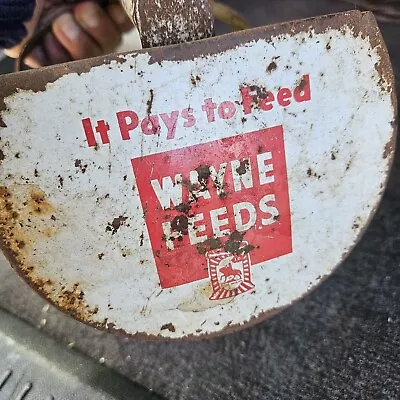 Vintage Wayne Feeds Metal Feed Scoop Agricultural Seed Feed Farming Tractor • $99.97