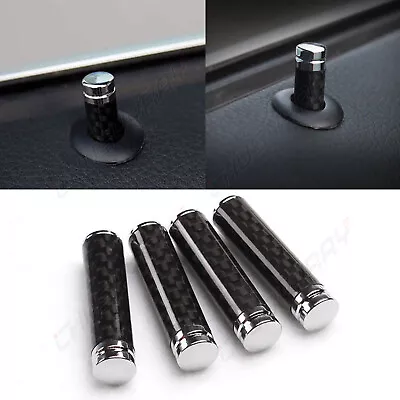 4pcs Carbon Fiber Interior Dash Door Lock Knob Pins Handle Fit For Car Truck SUV • $11.99