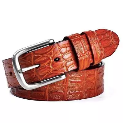 Dark Brown Black Genuine Alligator Crocodile Leather Skin Men's Belt • $17.49