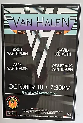Van Halen Framed Concert Poster Quicken Loans Arena Cleveland • $21.99