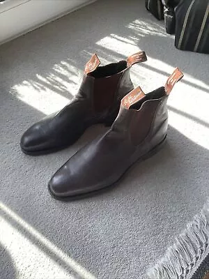 R M Williams Mens Comfort Craftsman Brown Leather Boots Size UK 8G • £62