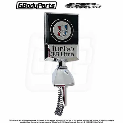 78*-83 T-Type Turbo 3.8 Litre Header Panel Hood Ornament Emblem GM #  25502681 • $109.95