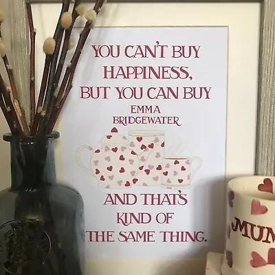 £9.99 • Buy Emma Bridgewater Inspired You Can't Buy Happiness Pink Hearts Print