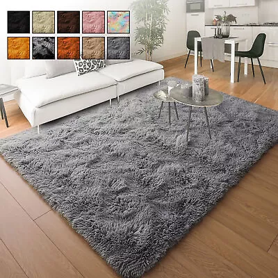 Modern Fluffy Rugs Super Soft Mats Anti Slip Shaggy Rug Large Living Room Carpet • £8.99