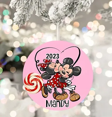 Mickey Minnie Mouse Ornament-Personalized Kids Gift- Custom Disney 2023 Ornament • $14