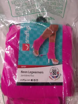 1 Pair Women's 80s Knit Leg Warmers Dance Yoga Long Socks Party Sport Neon Pink • $8.99