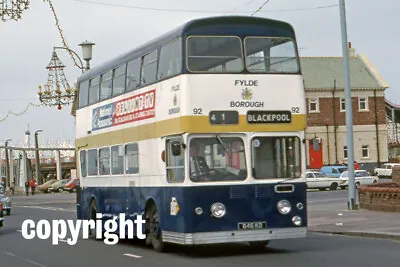 £0.99 • Buy Bus Photo - Fylde Borough Transport 92 646KD Atlantean Ex Merseyside Liverpool