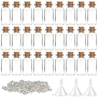 60pcs 2ml Mini Glass Bottles Spell Jars With Cork Stoppers Small Vials With Eye  • $14.91