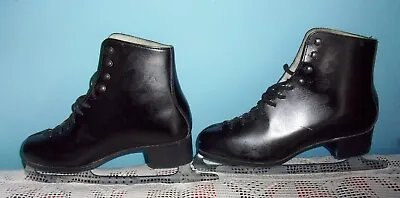 Men's Size 12 Figure Skates Black MK Sheffield Steel Blades Made In England • $65