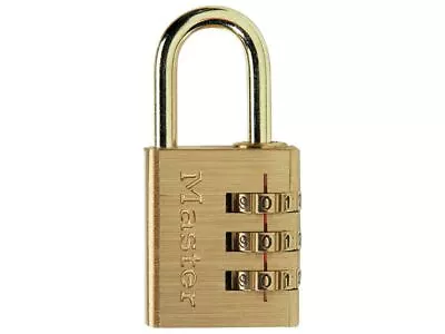 Master Lock - Brass Finish 30mm 3 Digit Combination Padlock • £12.50