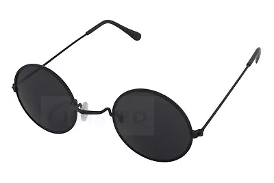 Black Steampunk Teashades Sunglasses Shades 50S 60'S Circle Round SP009 • £4.49