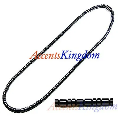 Accents Kingdom Men's Magnetic Hematite Drum Beads Necklace • $23.79
