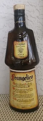 Frangelico Liqueur Empty 13  Brown Bottle Shaped Like A Monk Barbero Italy • $12