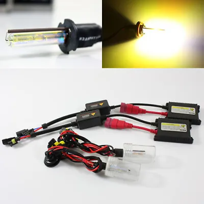 3000K H3 JDM Yellow 35W Slim AC Ballast Xenon HID Conversion Kit Fog Lights Lamp • $40.95