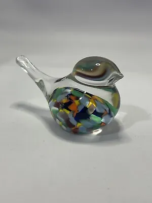 Beautiful Hand Made Art Glass Vintage Bird Figurine Czech Republic Blown Decor • $10.50