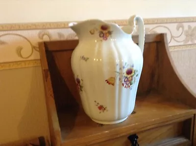 Victorian  Large Flowered Water Jug/ewer In Good Condition • £15.50