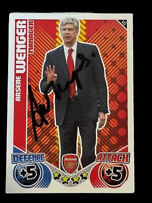 Hand Signed Arsene Wenger Arsenal Football Match Attax Card • £14.99