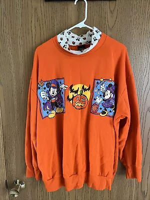 Vintage Disney Mickey And Minnie Halloween Sweater Mickey Unlimited • $49.99