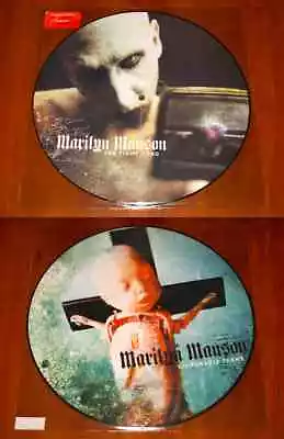 MARILYN MANSON 2x 12  PICTURE DISC VINYL Lot DISPOSABLE TEENS & THE FIGHT SONG • $179