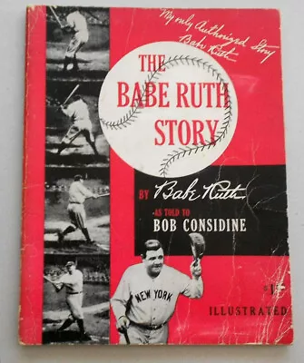 1948 The Babe Ruth Story Magazine Size Book By Bob Considine • $24.50