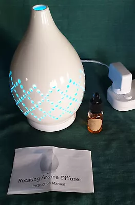 Ultra Sonic Ceramic Diffuser Model 19021 With Essential Oil Bottle. Like New • $20