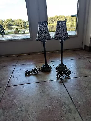 Set Of Two (2) Small Lamps With Shades • $40