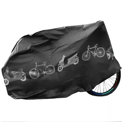 Black Waterproof Bicycle Cover Bike UV Rain Dust Protector Storage Outdoor • $7.19