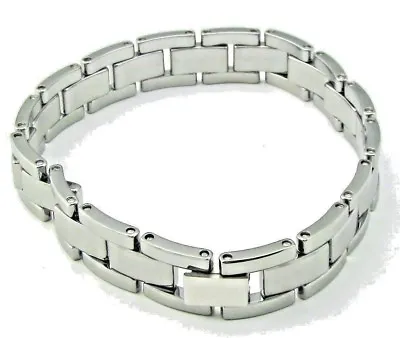 Brand New 12 Mm Tungsten Carbide 2-tone Biker Bracelet (TUC003) - FREE Shipping! • $37.95