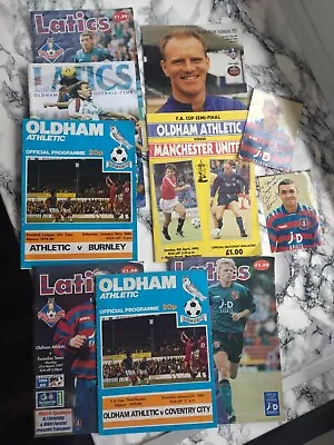 Oldham Athletic Autographed Programmes And Random Autographs • £10