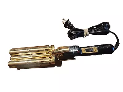 Vidal Sassoon VS184 Gold Series 3 Barrel 5/8” Hair Waver Curling Iron Crimp Wave • $13.59