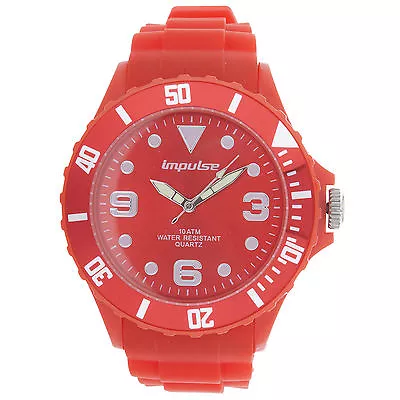 $200 Steinhausen Impulse Poseiden Silicone Diver Wristwatch Red NEW • $49.99