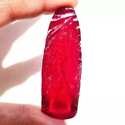 Clear 192 Ct Red Ruby Corundum Rough Lab Created Gemstone • $41.99