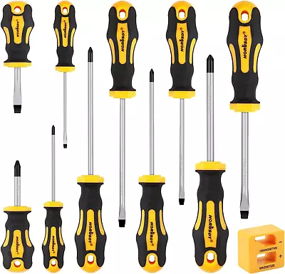 11-Pieces Screwdriver Set Magnetic 5 Phillips And 5 Flat Head Tips For Fastenin • $15.77