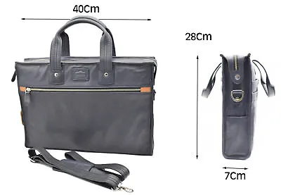  Leather Executive Bag 17  Laptop Notebook Flight Business Briefcase Travel Bag • £69.66