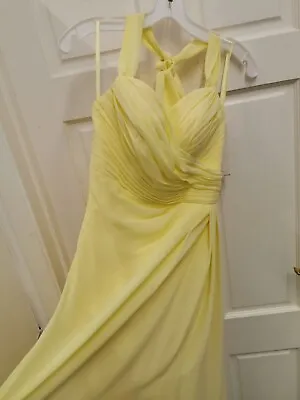 Tiffanys Alabama Size 6 Yellow Evening Dress Halter BNWT • £49.99