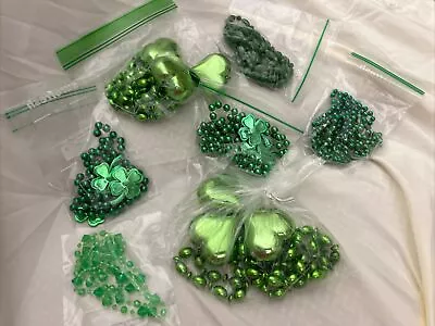 Lot Of 7 Green/St. Patrick’s Day Plastic Beaded Necklaces • $3.99