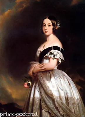 The Young Queen Victoria Portrait Painting By Franz Xaver Winterhalter Repro  • $67.15