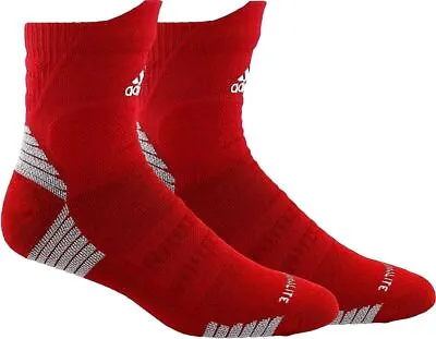 $52.94 • Buy Adidas Alphaskin Maximum Cushioned High Quarter Socks RED Men's XL 12-16