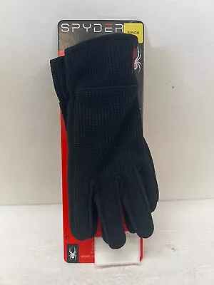 Spyder Black  Core Conduct Gloves Touchscreen Mens Size Small New • $14.99