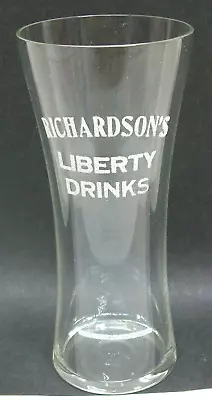 Vintage Original  Richardson's Liberty Drinks  Soda Fountain Glass 5-1/2  MINT! • $11.99