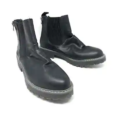 Blowfish Malibu Women's Size 9.5 Redsen Vegan Leather Ankle Zip Up Boots Black • $25.98