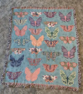 The Manual Woodworkers & Weavers 50 X60  Butterfly Kalediscope Tapestry/Throw • $15