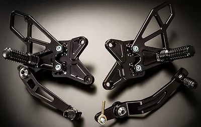 09-12 ZX6R Vortex RearSets BLACK Foot Pegs Peg Bracket 2009 2010 2011 2012 • $413.25